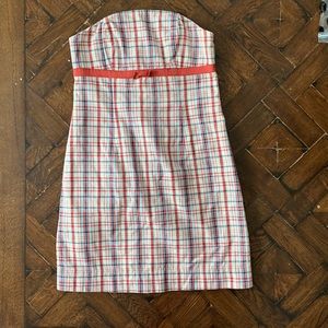 Lilly Pulitzer Plaid Strapless Dress